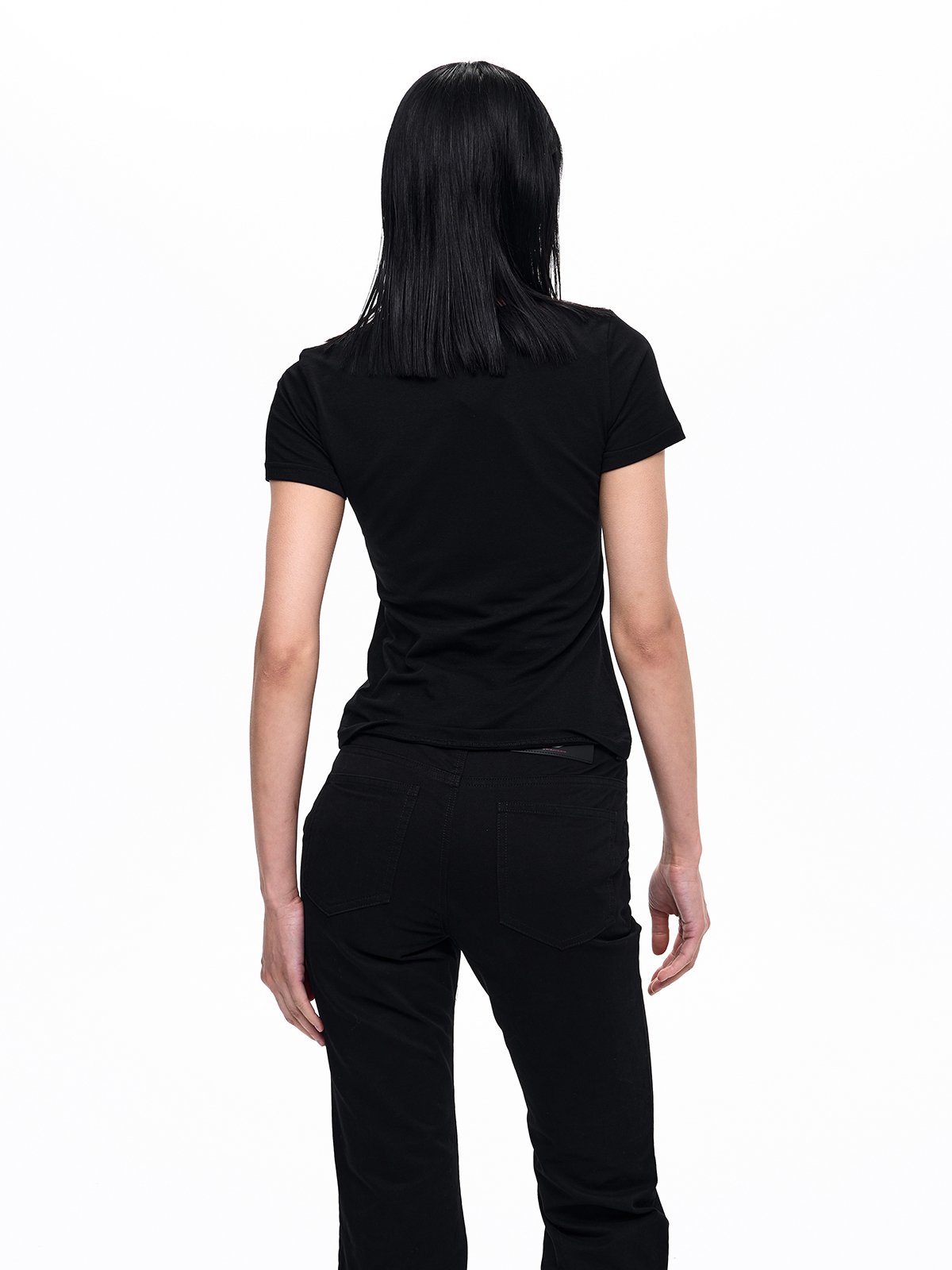 RHINESTONE MUSICAL NOTE FITTED TEE