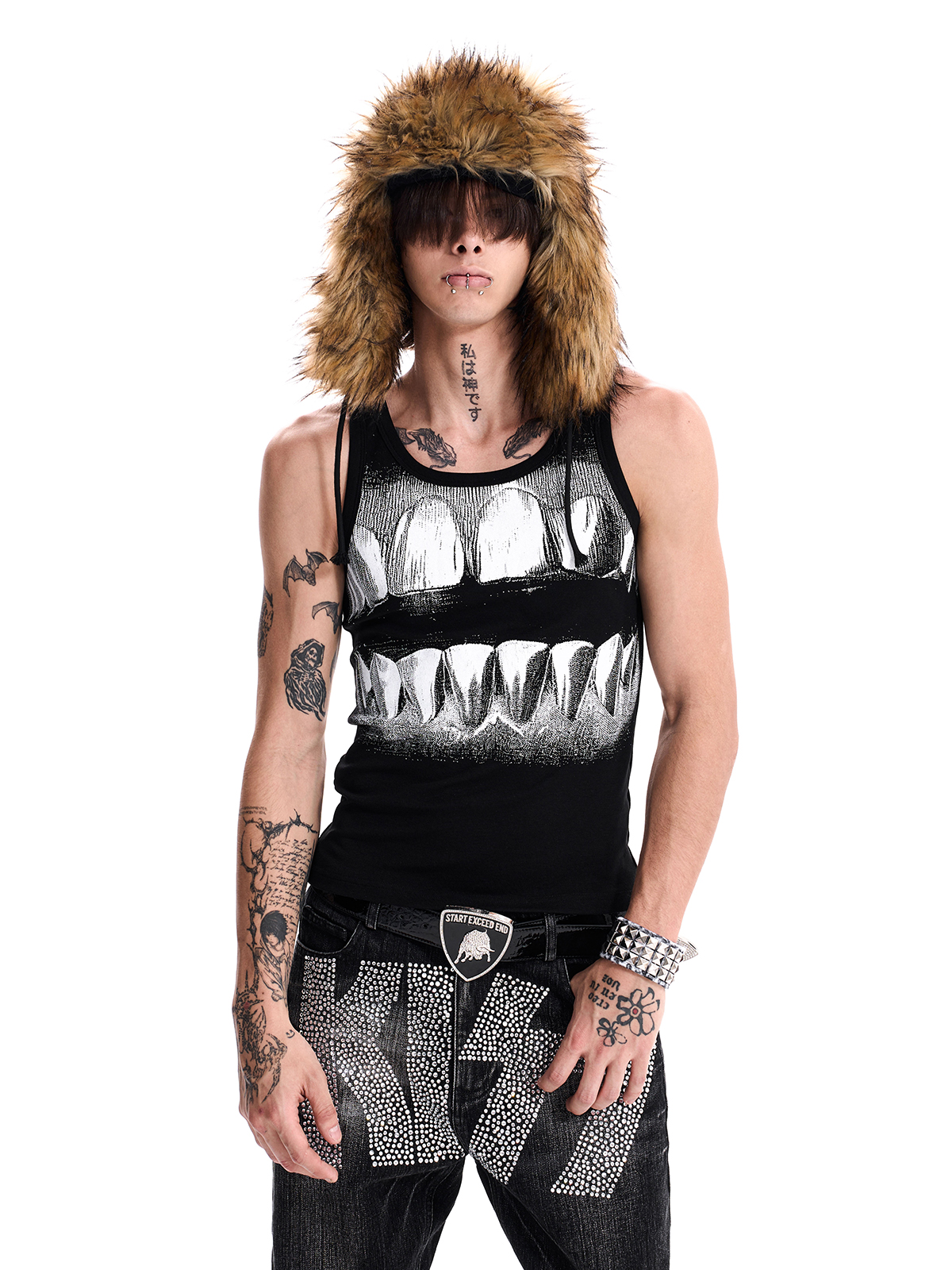 SILVER TEETH GRAPHIC TANK