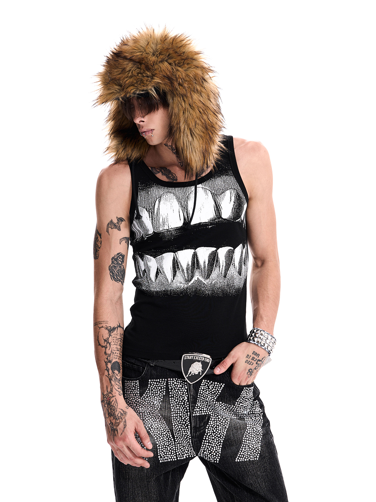 SILVER TEETH GRAPHIC TANK