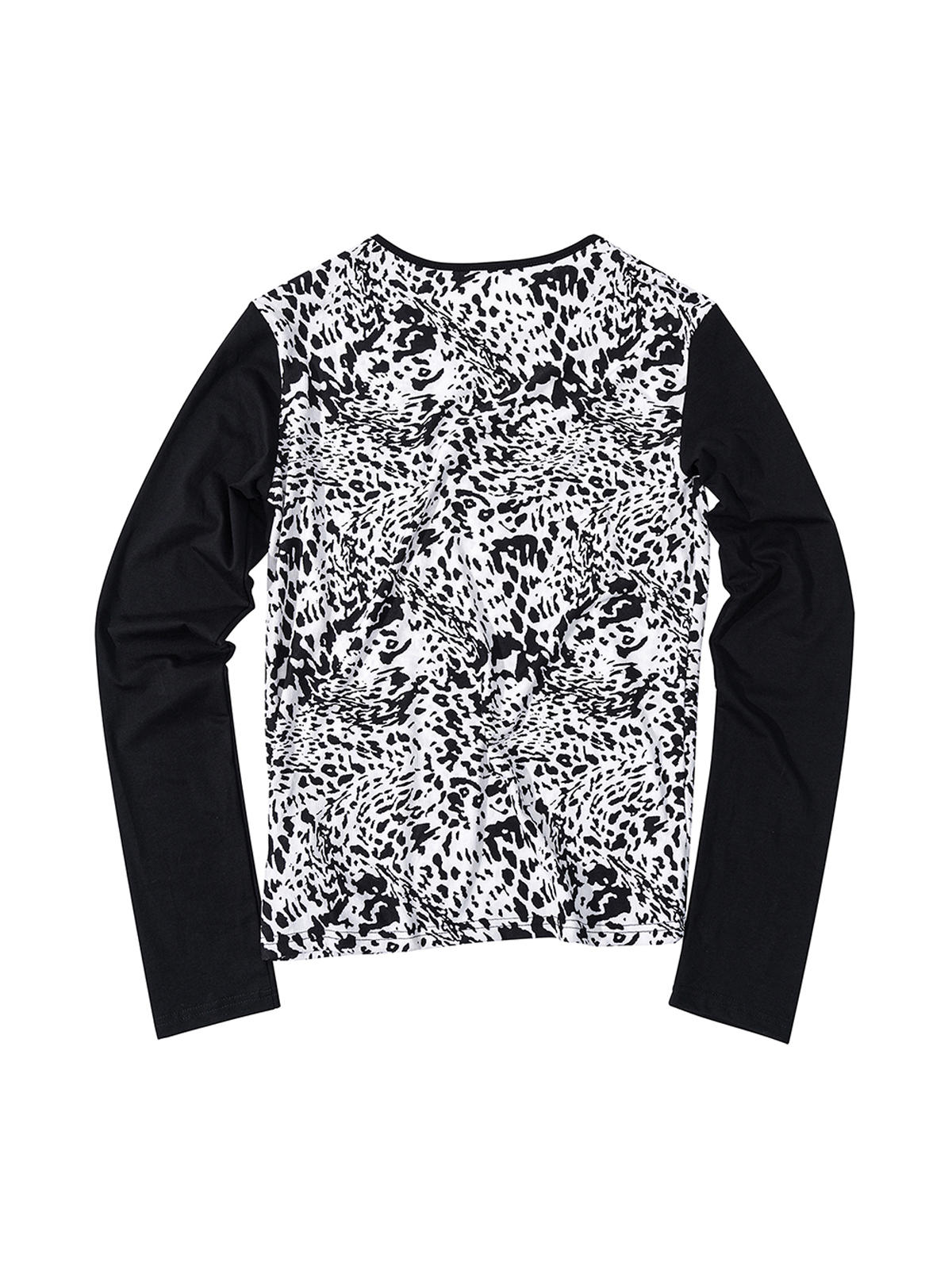 SPECKLED WOLF PRINT LONG SLEEVE TEE