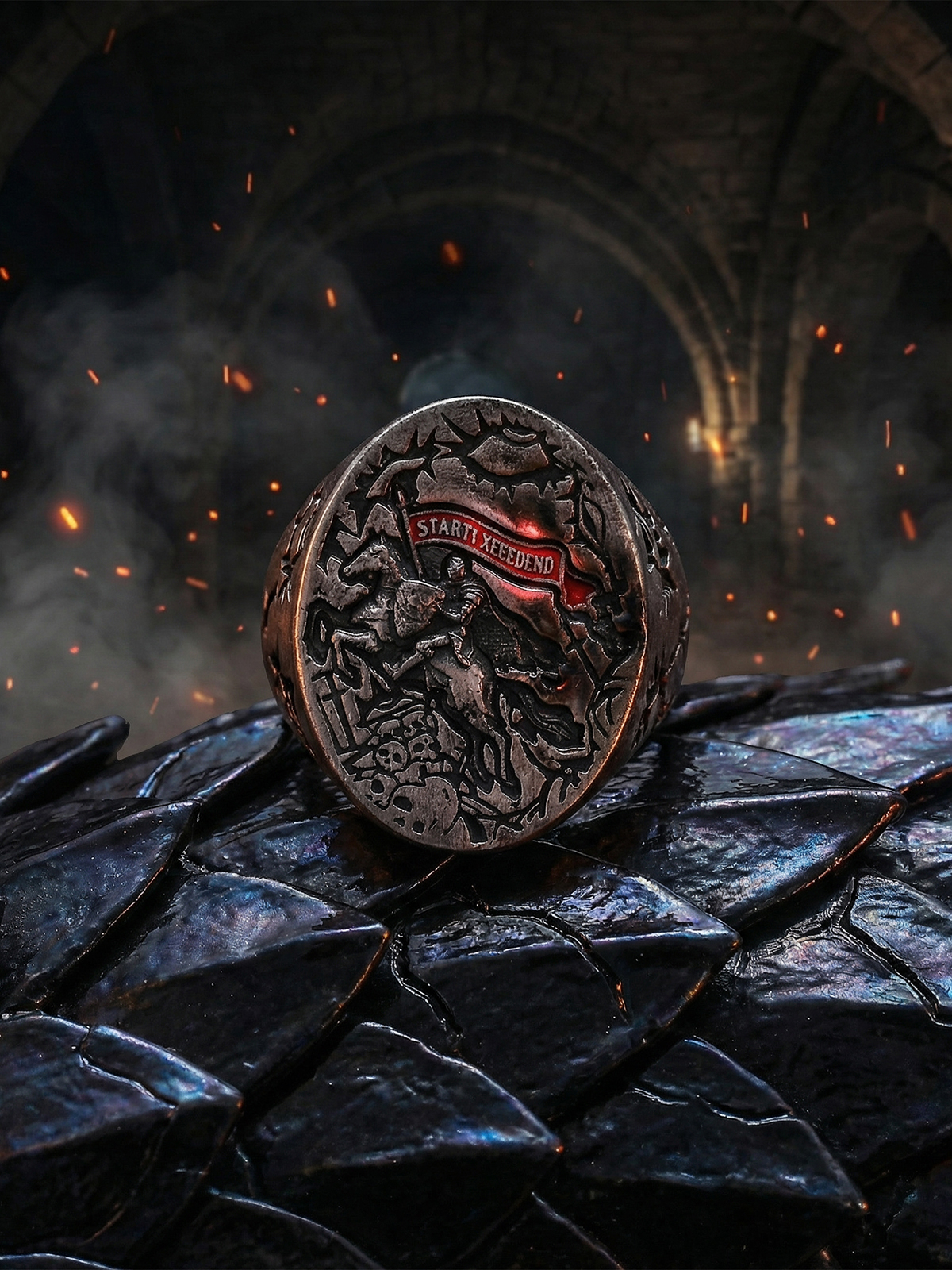 VINTAGE MEDIEVAL KNIGHT RING