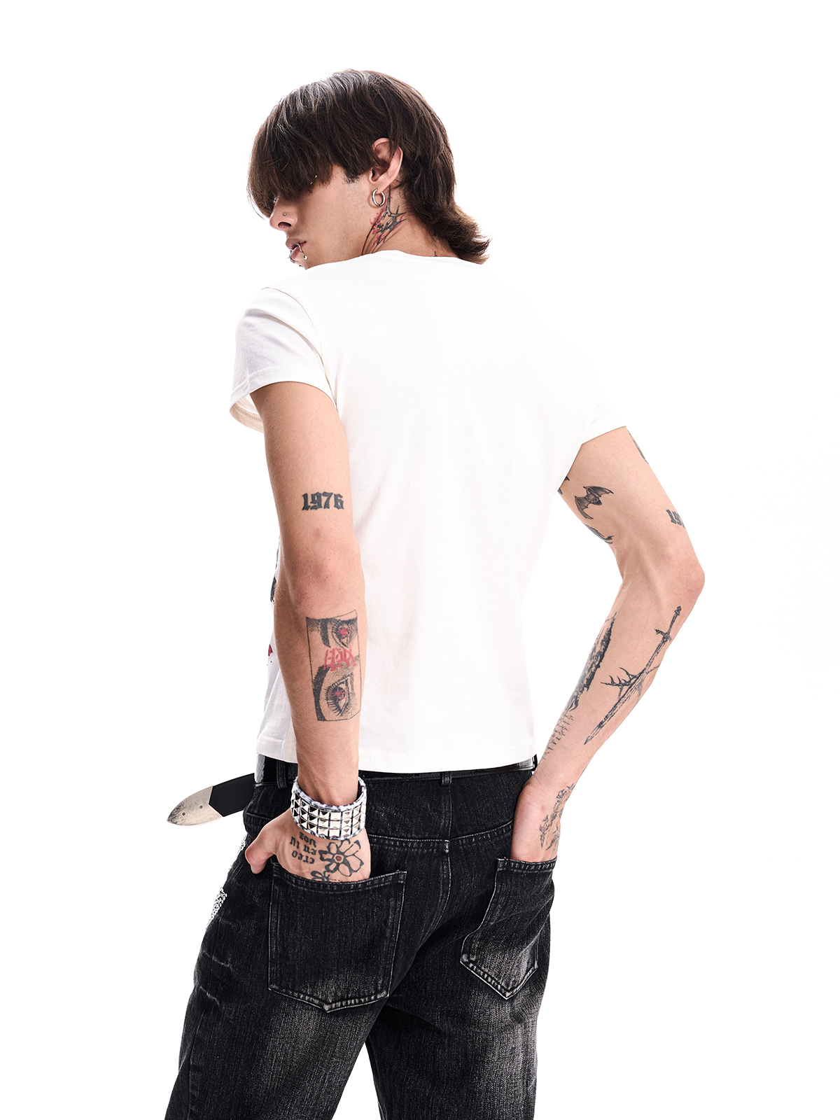 STUDDED UNION JACK TEE