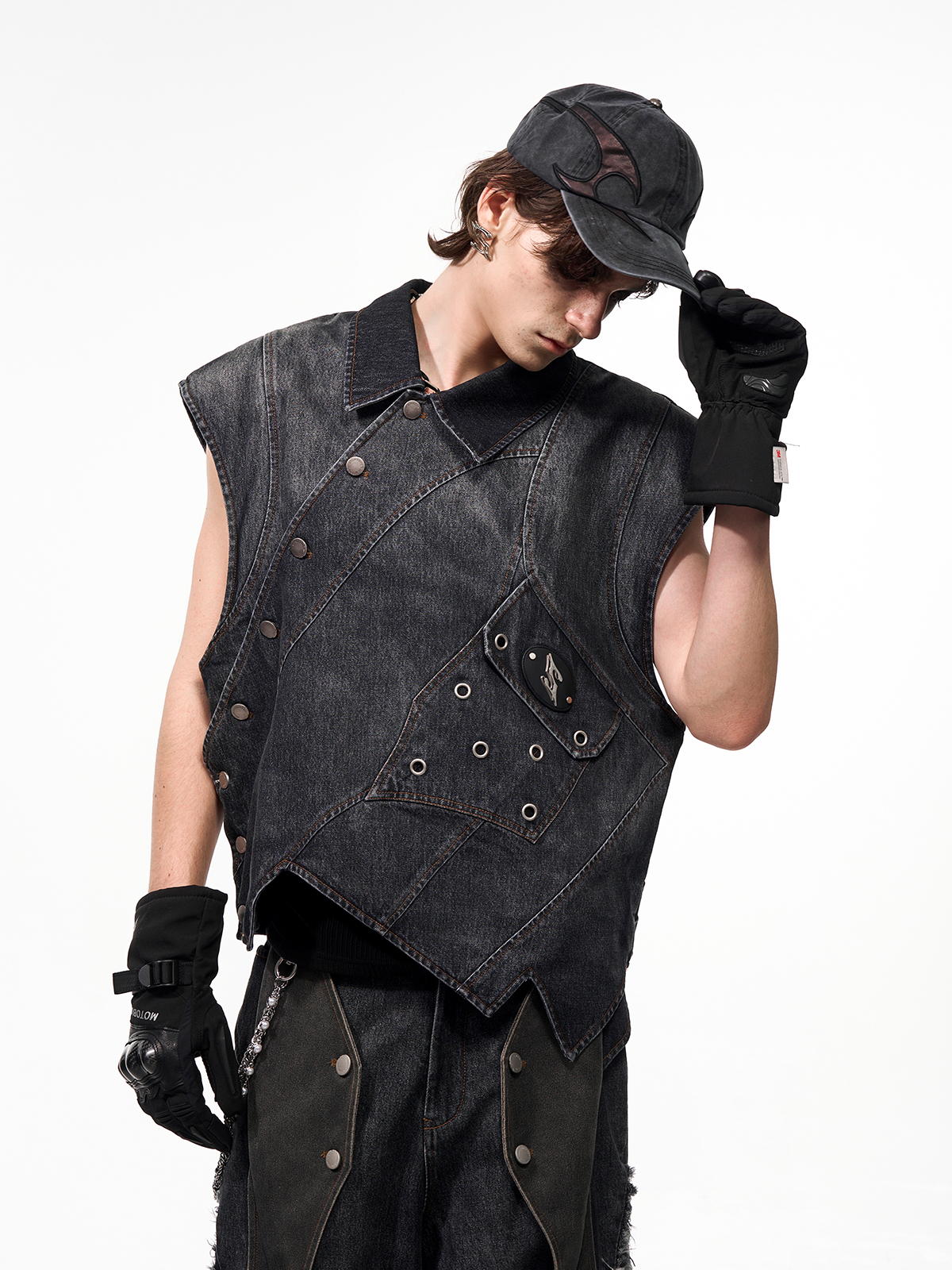 CRIMSON ROOT DECONSTRUCTED DENIM SET-START EXCEED END