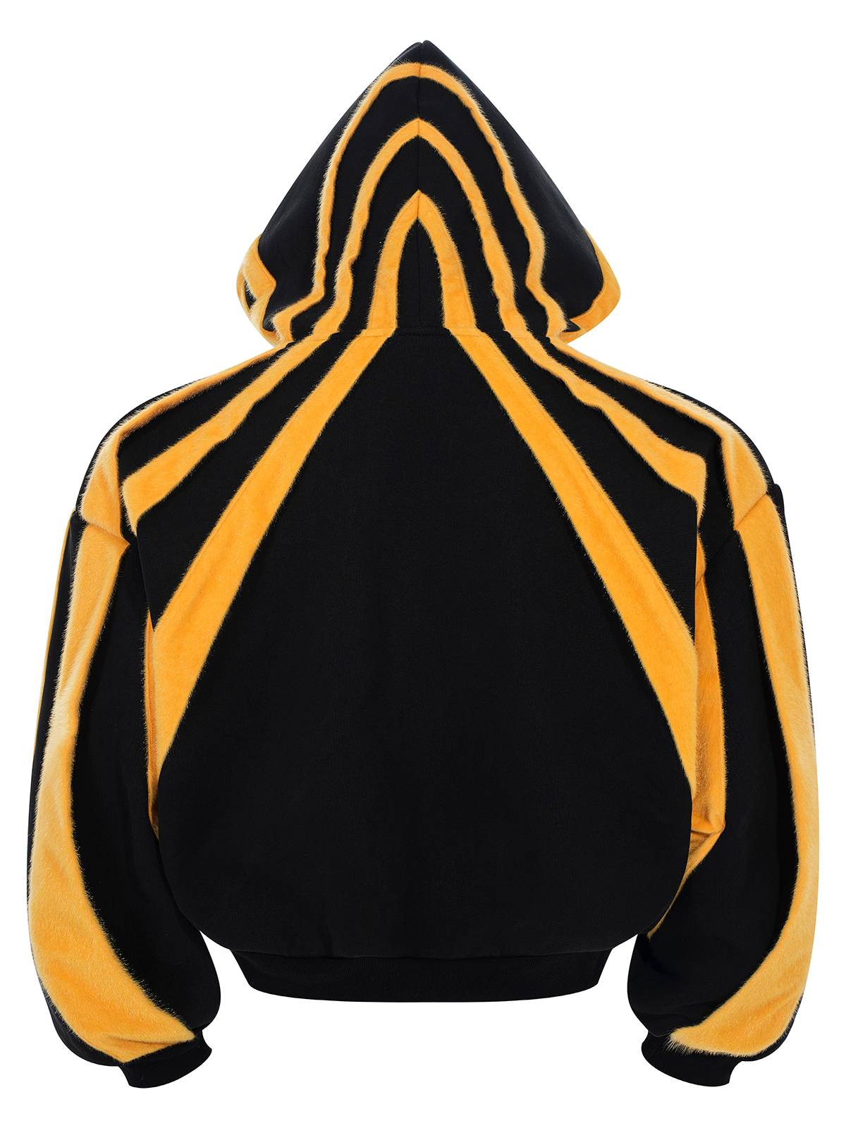 MIDNIGHT AMBER WEB CROPPED HOODIE