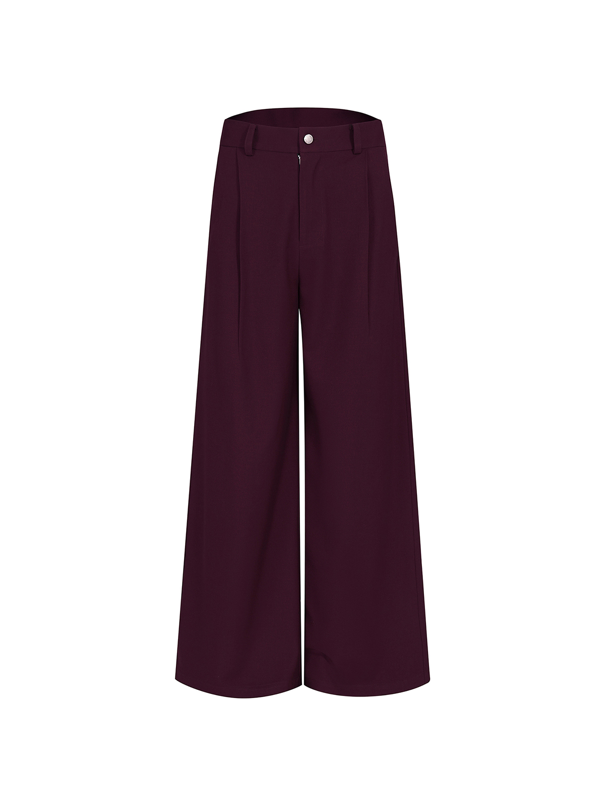 DETACHABLE LEATHER COLLAR SCULPTED SUIT SET-BURGUNDY