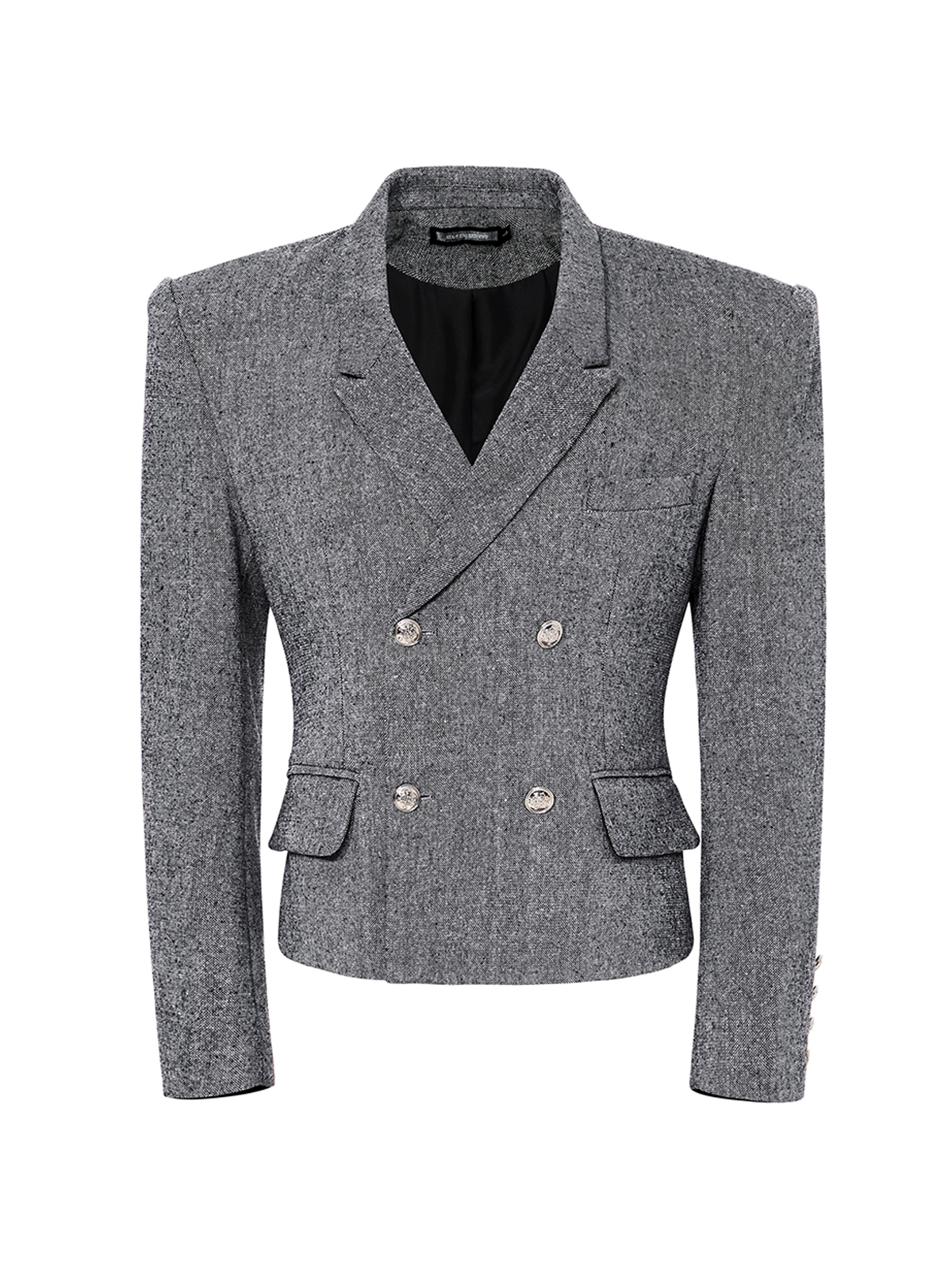 STRUCTURED CROPPED DOUBLE-BREASTED SUIT SET