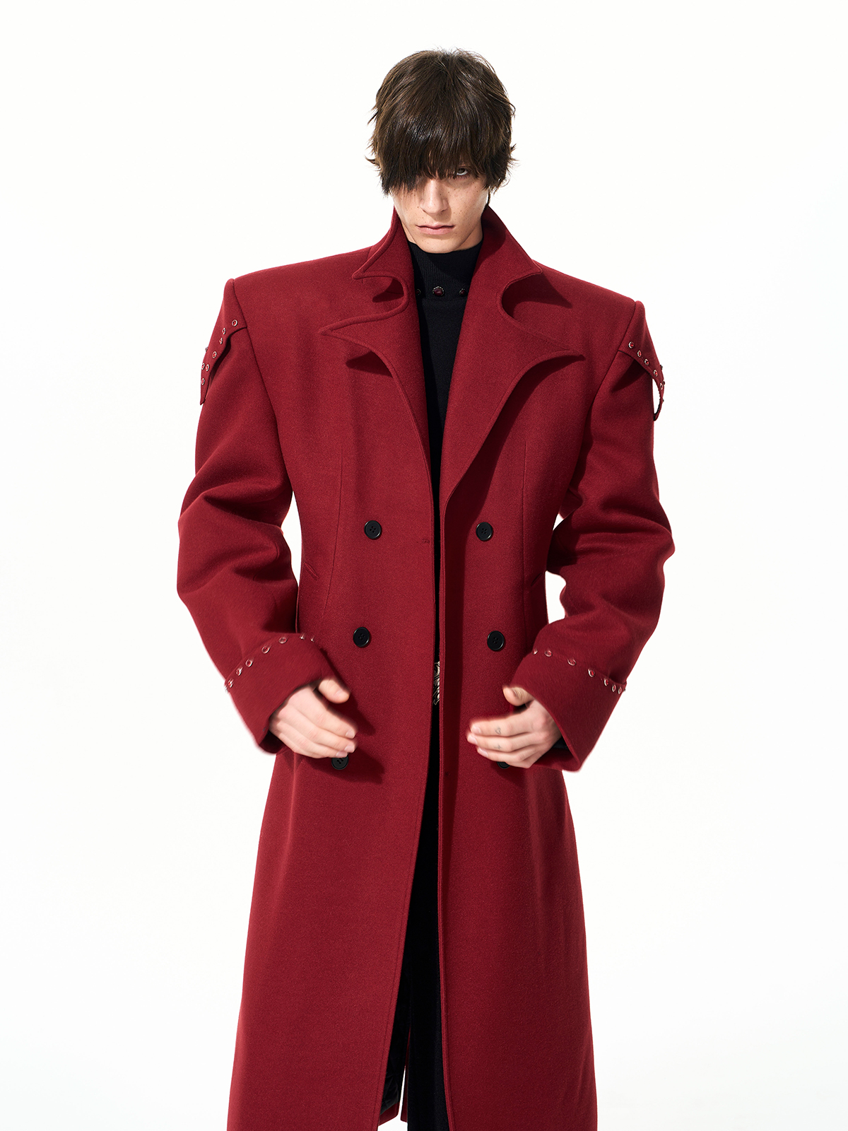OXBLOOD IMPERIAL STRUCTURED COAT
