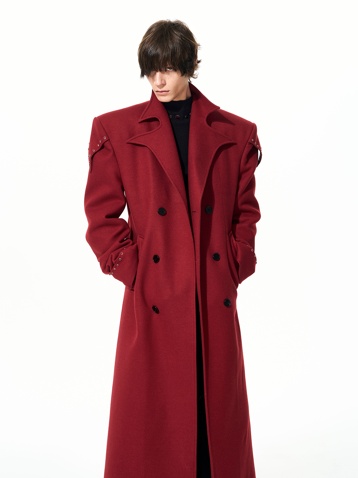 OXBLOOD IMPERIAL STRUCTURED COAT