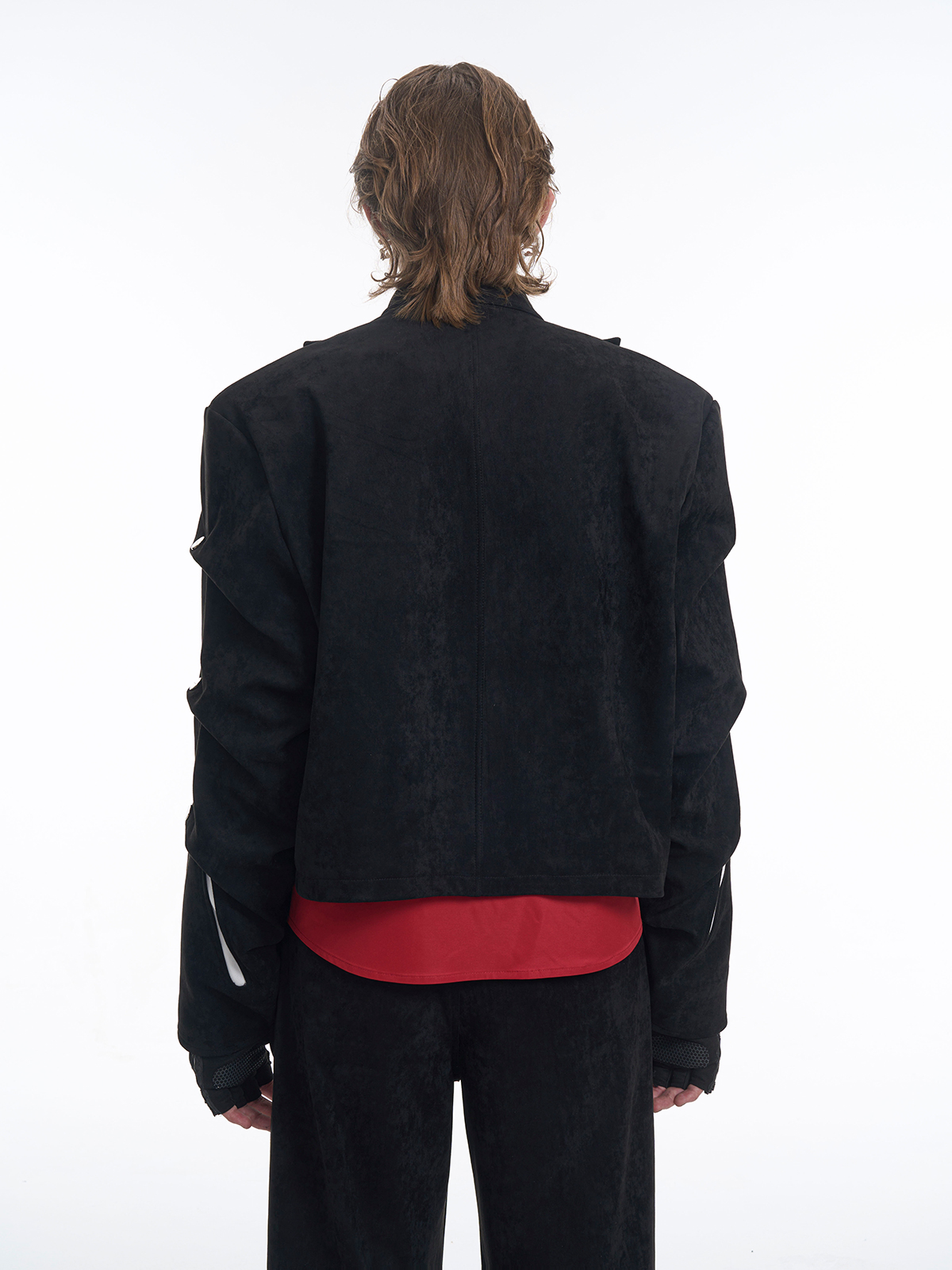 SUEDE-TEXTURE STACKED ARMOR SET-START EXCEED END