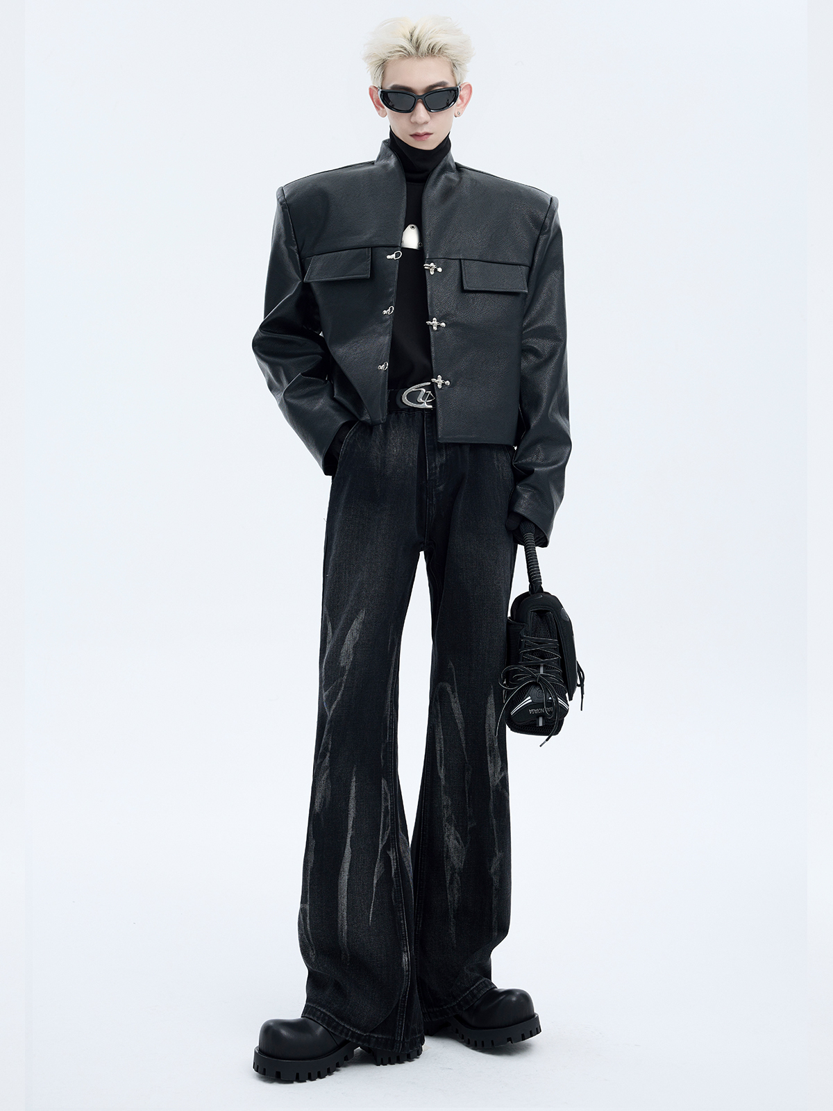 GRADIENT VINTAGE WASH WIDE LEG DENIM