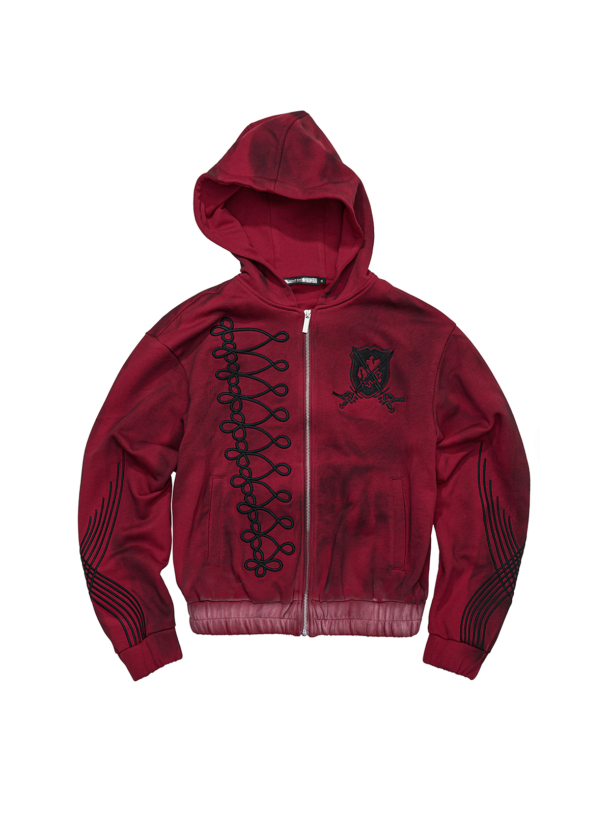 Red Washed Crest Tracksuit | START EXCEED END