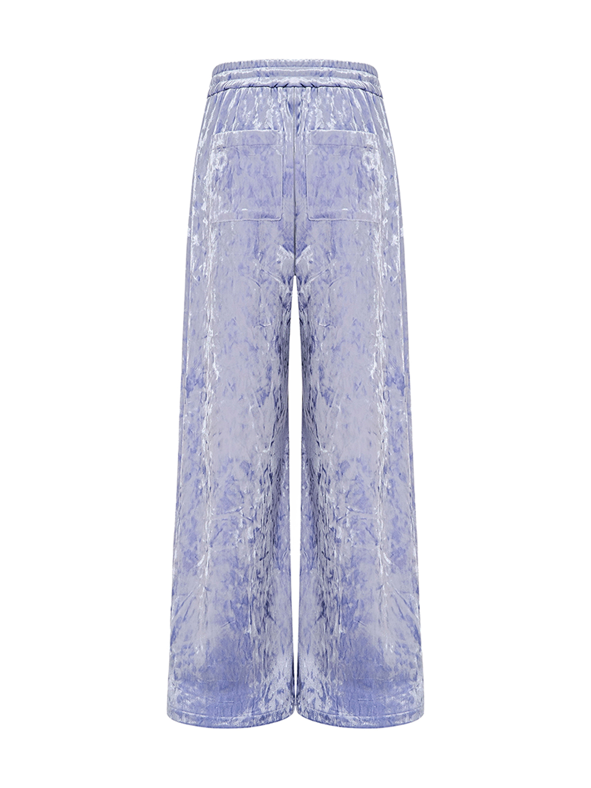 CRUSHED VELVET EMBROIDERED TRACKSUIT SET-LAVENDER