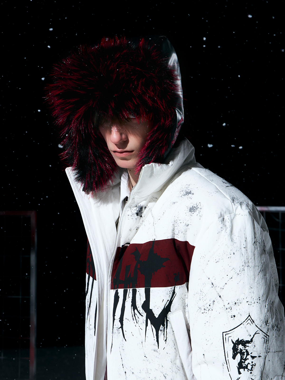 BURGUNDY LEATHER FUR TRAPPER