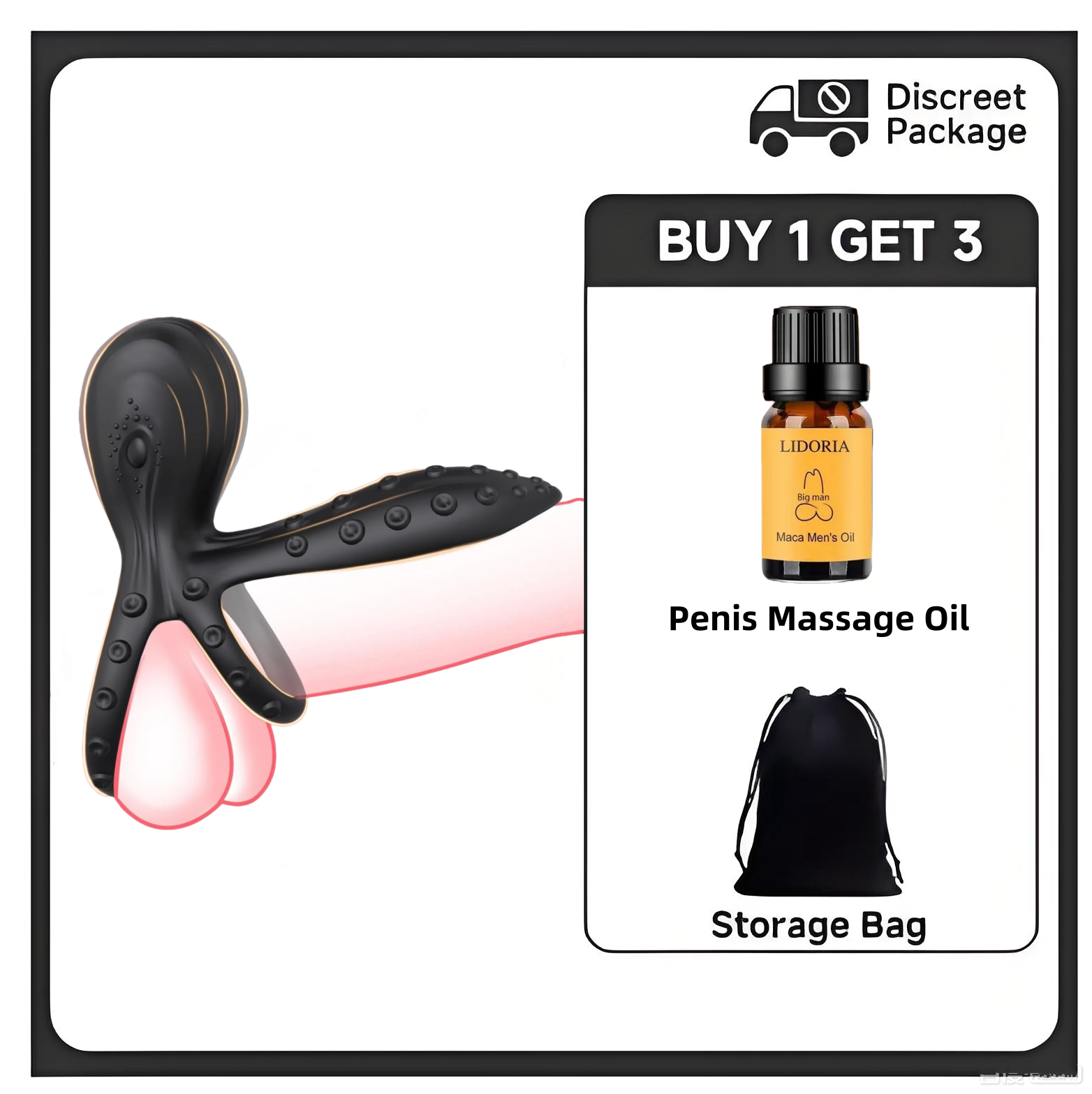 🔥🔥Vibrating cock ring for men and women – a three-in-one thrill💥
