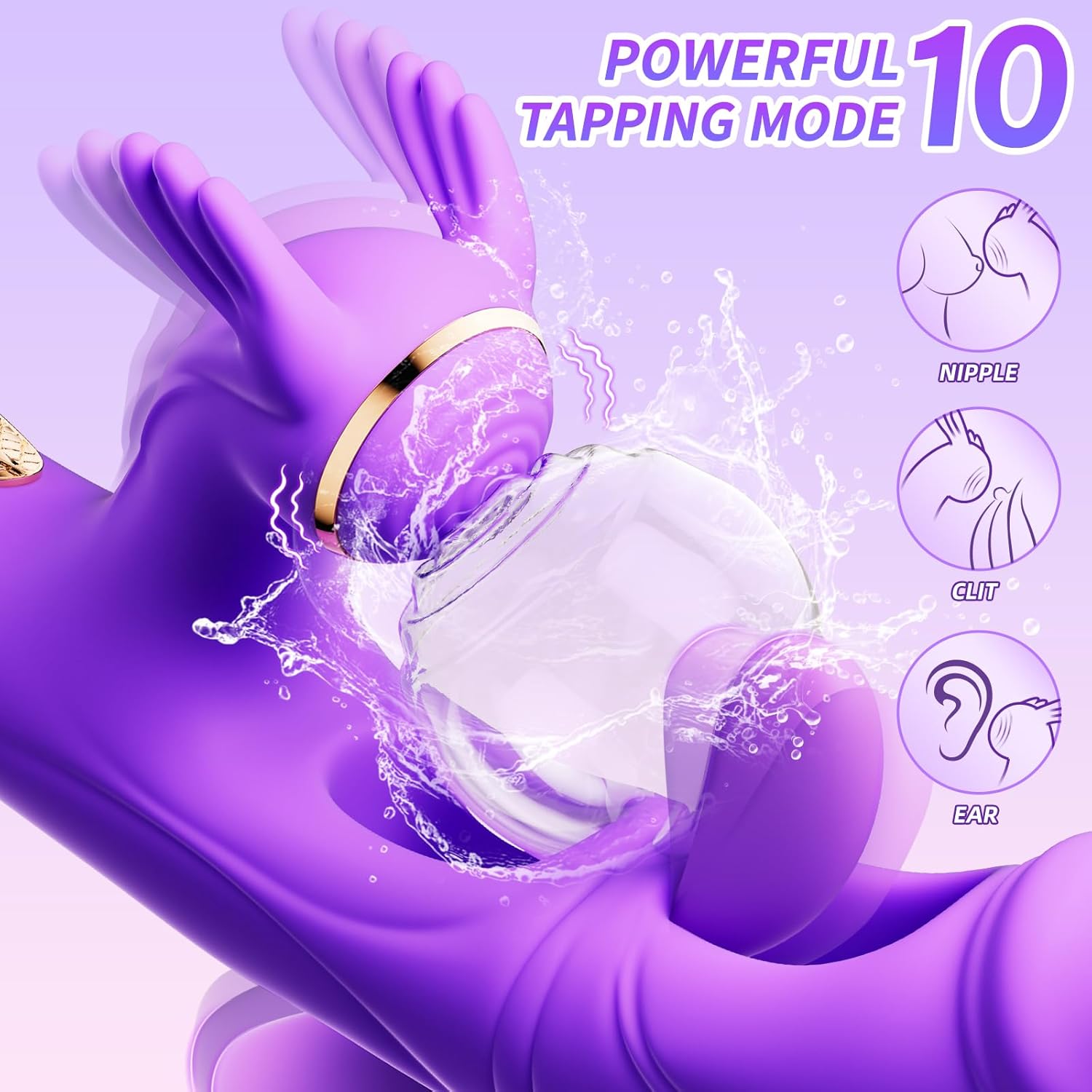 Double Tongue Licking & Vibrating Dildo - 7 Flapping Modes & 10 Vibrations for G-Spot & Clitoral Stimulation