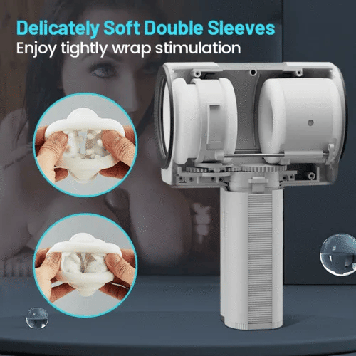 【Discreet Delivery】5 Telescopic Rotating 7 Vibrating Handheld Masturbator