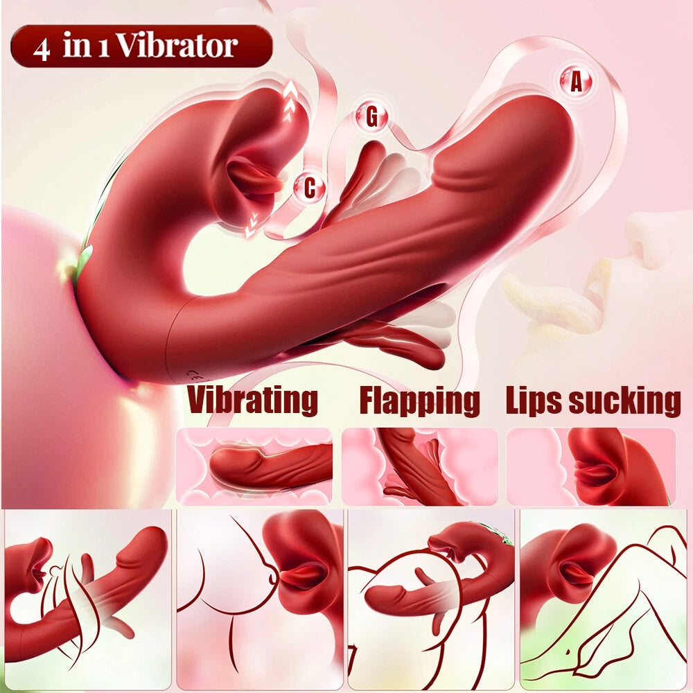 Christmas sale 70%OFF2025 Upgraded 4-in-1Flapping& Licking Vibrator