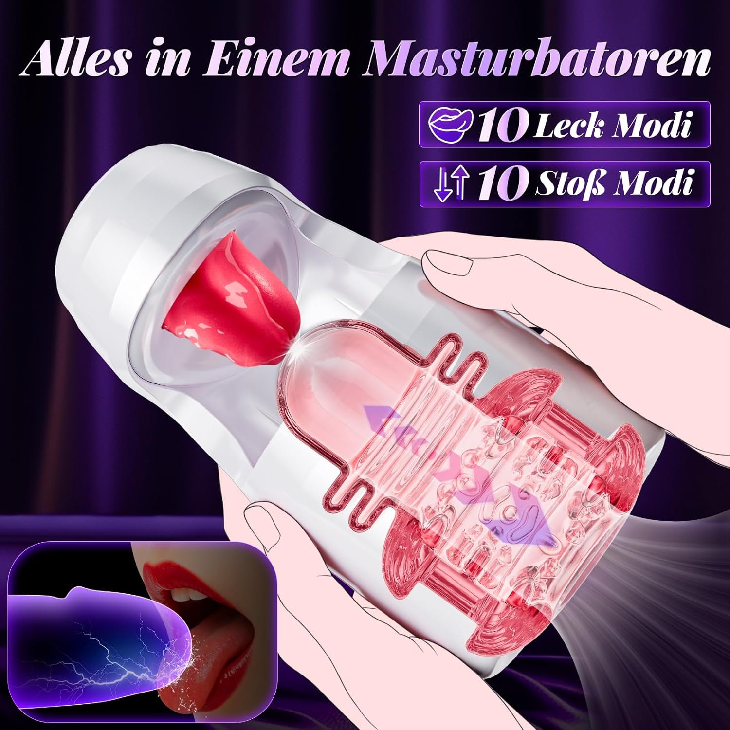 HESEKS Thrusting Automatic Male Masturbator Cup Real Tongue Licking Blowjob Sex Machine Stroker for Penis Training Stimulation gbamboo_0DFV