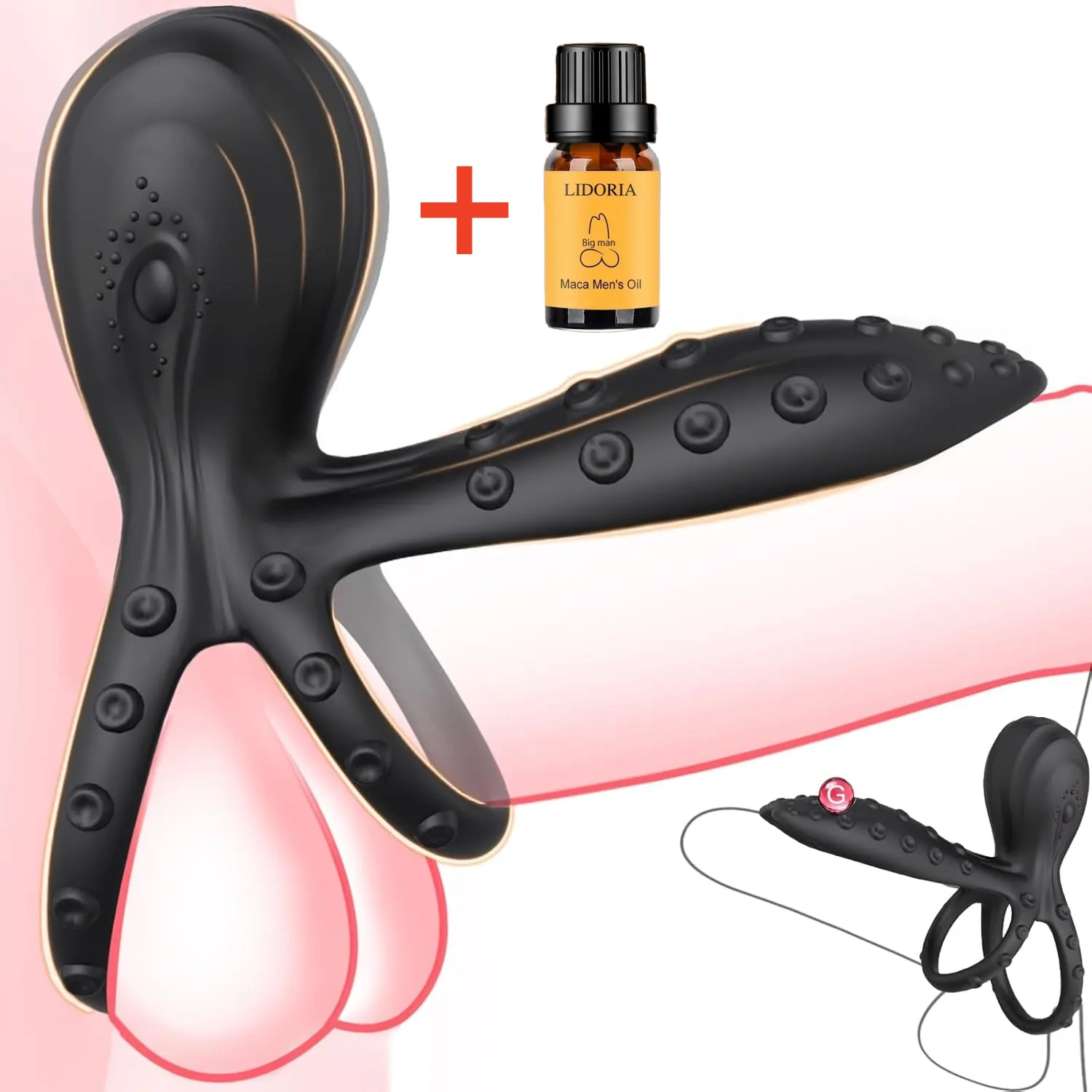 🔥🔥Vibrating cock ring for men and women – a three-in-one thrill💥