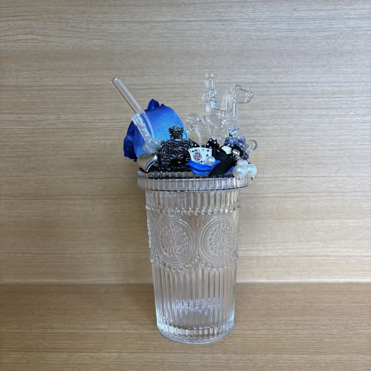 Surprise  Bling Straw Glass box - wish is 1 more!