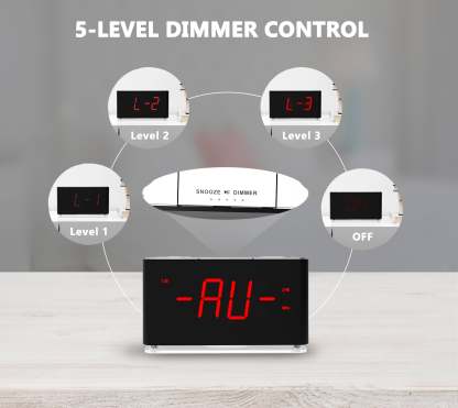 Digital iTOMA Alarm Clock Radio with wireless connection, Dual Alarm, Dimmable LED Display, 16 Levels Volume, FM Radio with Sleep Timer, Nightlight, Snooze, 12/24H iTOMA 507U