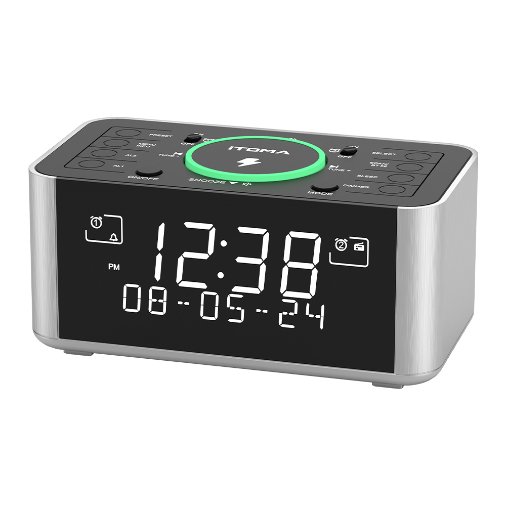 Alarm Clock with DAB & FM Radio Wireless Charging&Bluetooth-ITOMA