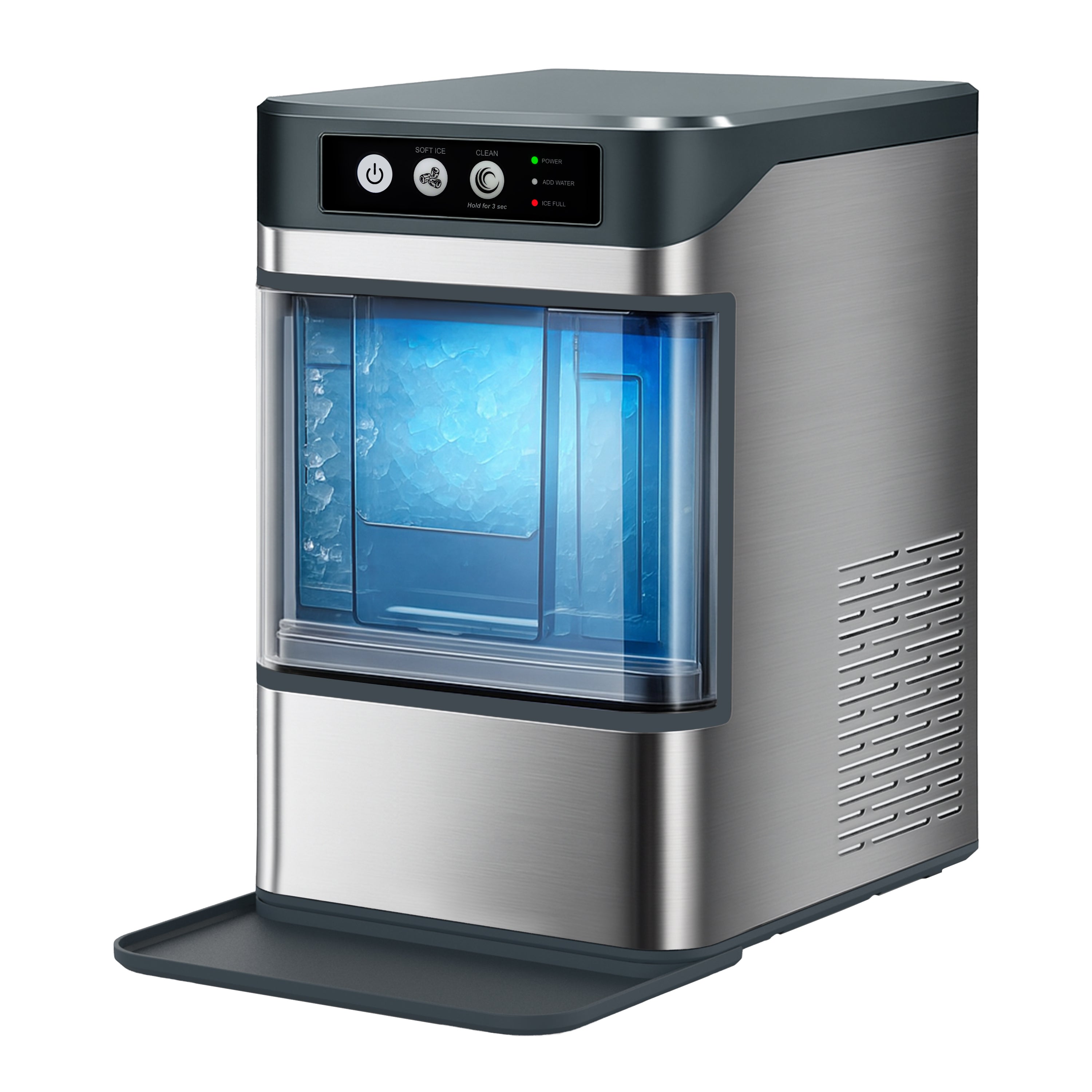 iTOMA Nugget lce Maker Machine,Chewable Pellet Ice Machine,Self-Cleaning,One-Click Operation,for Home/Kitchen/Office/ Bar Party Ice Cube Machine YH4025