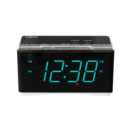Digital Alarm Clock Radio-Bluetooth Stereo Speakers,FM Radio,Dual Alarm,Snooze,Brightness Dimmer,USB Charging, Alarm Clock for Bedroom Office iTOMA 3501S