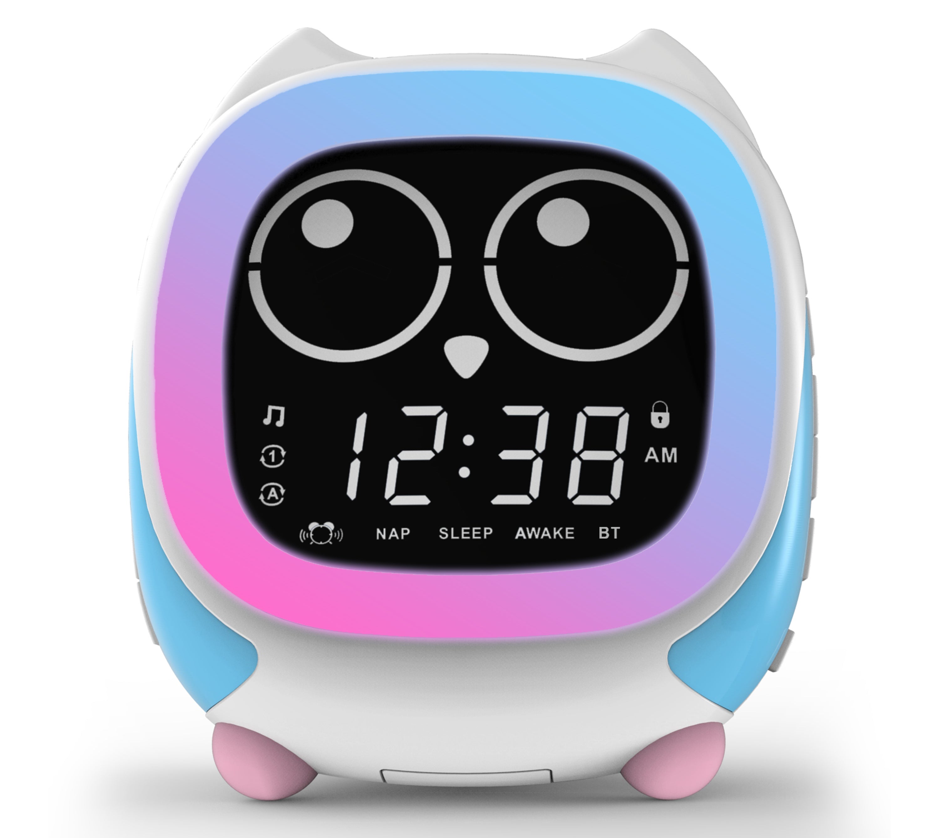 Kids Alarm Clock Addo,Sunrise/Sunset Simulation Bedside Lamp, Grow Children's Clock Trainer and Bluetooth Music Player,White Noise Sleep Sounds Wake Up Clock Owl iTOMA 912