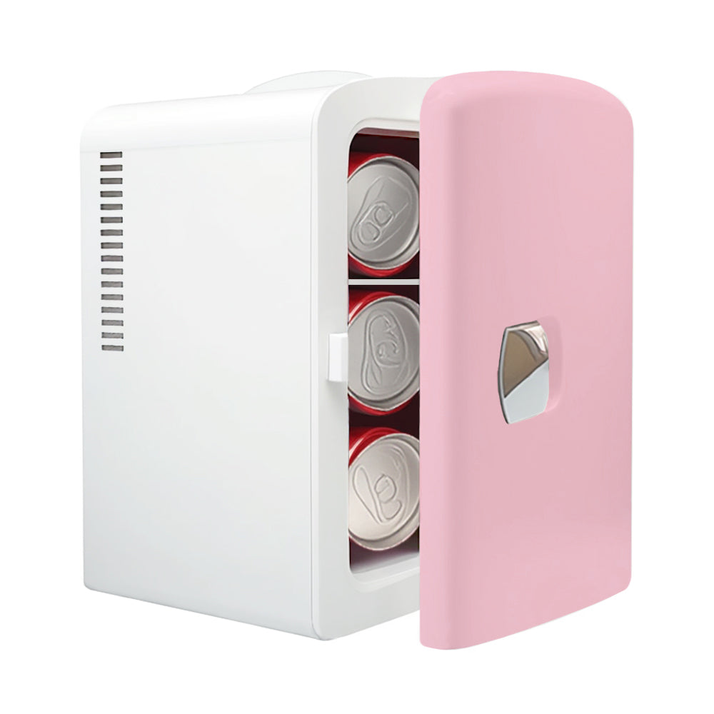 Mini Fridge K4106, 4 Liter/6 Can Portable Cooler and Warmer Personal Refrigerator for Skin Care, Cosmetics, Beverage, Food,100% Freon-Free Eco Friendly for Bedroom, Office, Car, Dorm, Camp...