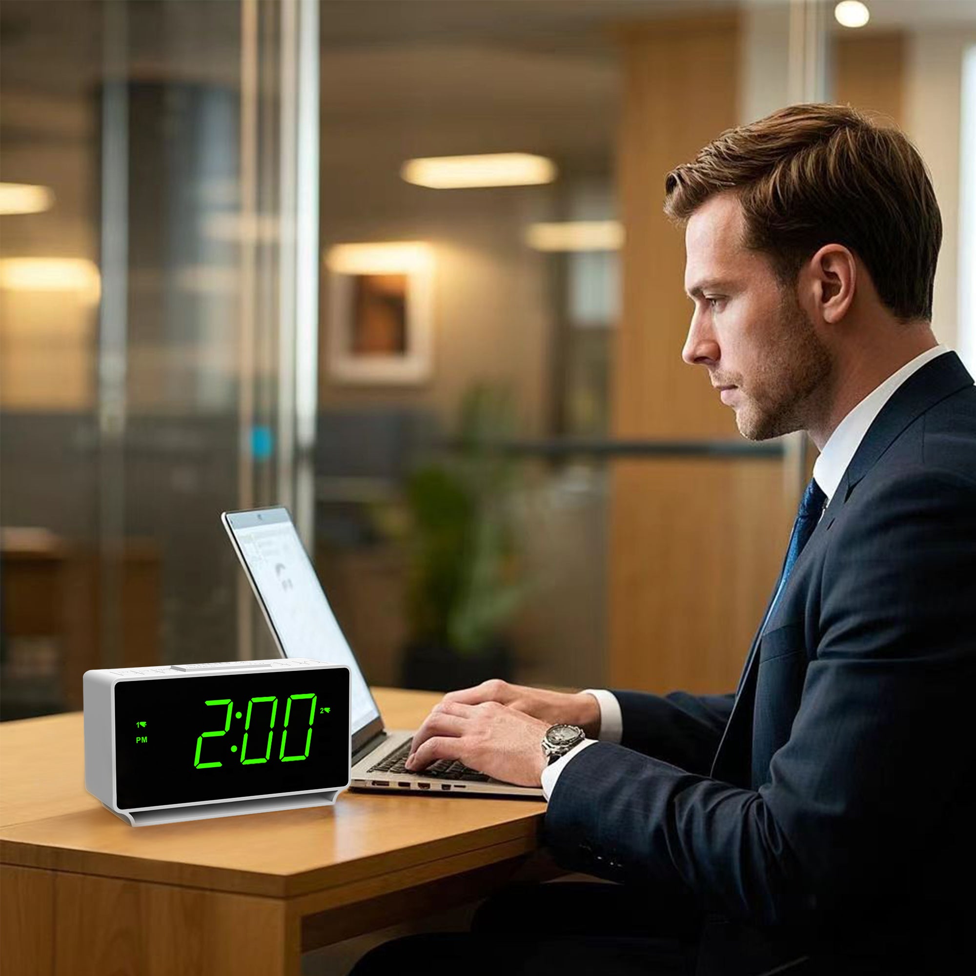 Digital iTOMA 222 Alarm Clock, Dual Alarms with Temperature Display-ITOMA