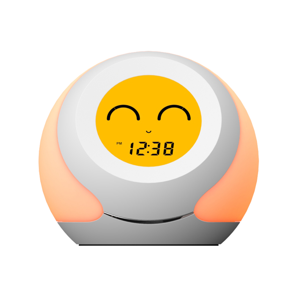 Kids Room Thermometer, Hygrometer and Cute Facial Expressions, Colorful Light Choose, 4 Level Dimmer, Indoor Temperature Monitor, LCD Screen Child Time Display Temperature and Humidity Gauge iTOMA 915