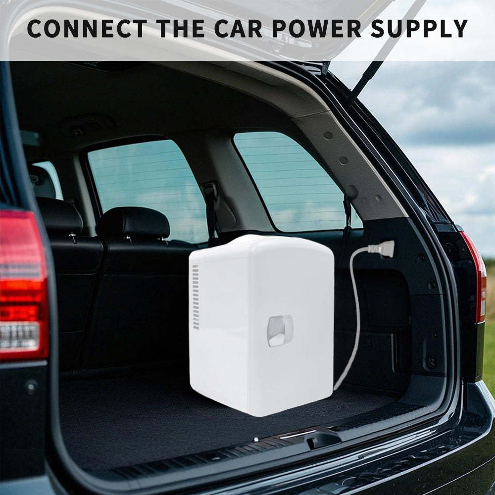 Mini Fridge 4L K4201 White, 4 Liter/6 Can Portable Cooler Personal Refrigerator for Care, Cosmetics, Beverage, Food,100% Freon-Free Eco Friendly for Bedroom, Office, Dorm