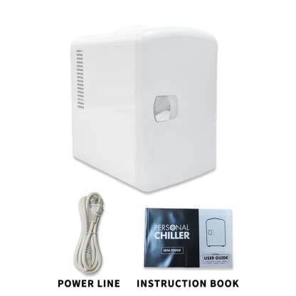 Mini Fridge 4L K4201 White, 4 Liter/6 Can Portable Cooler Personal Refrigerator for Care, Cosmetics, Beverage, Food,100% Freon-Free Eco Friendly for Bedroom, Office, Dorm