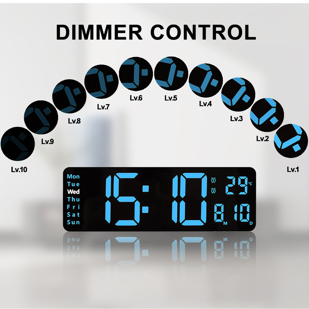 13 Inch Large Display LED Digita Wall Clock -ITOMA
