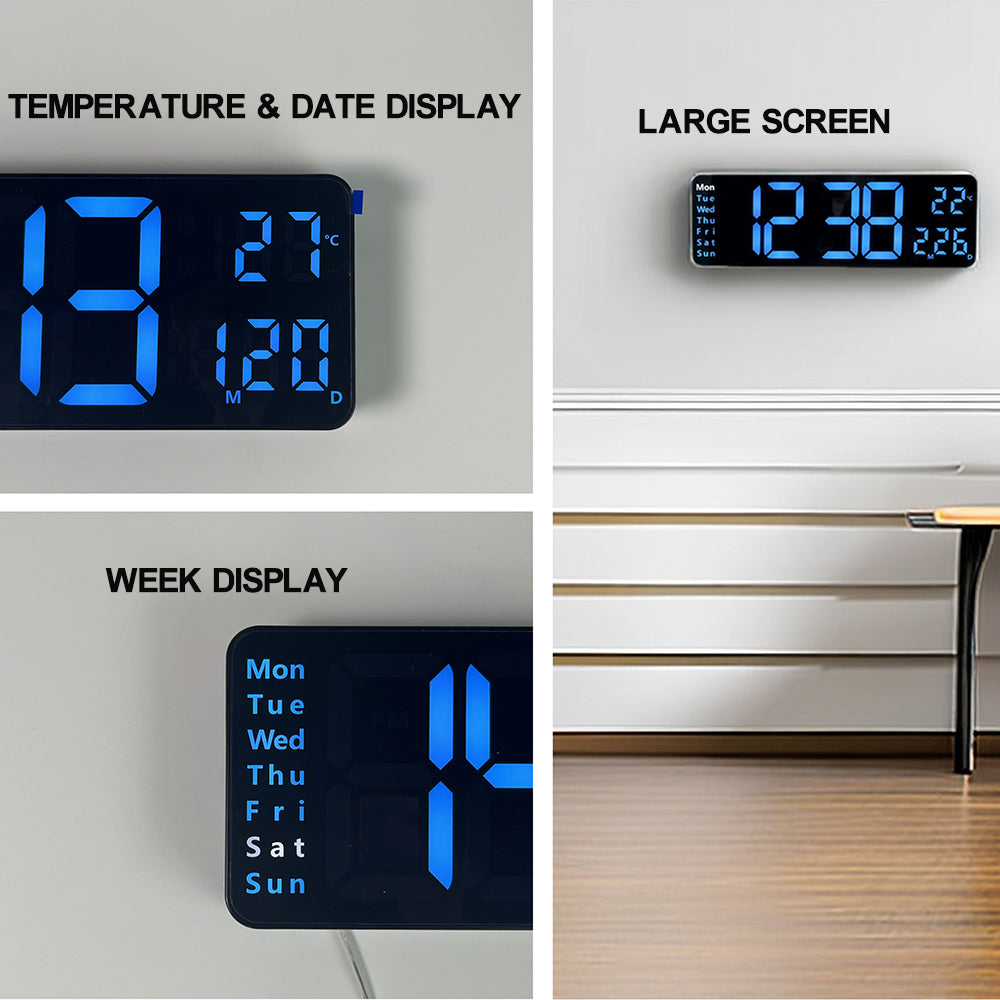 13 Inch Large Display LED Digita Wall Clock -ITOMA