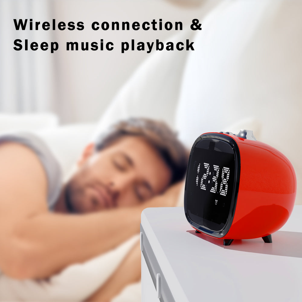 Digital Retro Alarm Clock with Bluetooth -ITOMA
