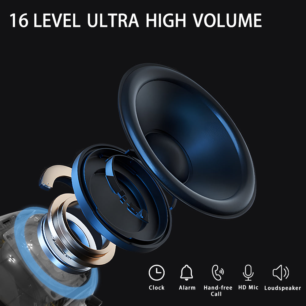 Digital Retro Alarm Clock with Bluetooth -ITOMA