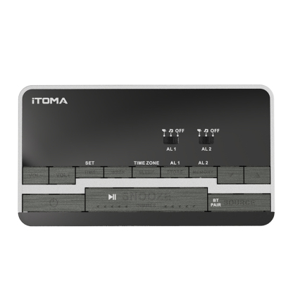 Digital Alarm Clock Radio-Bluetooth Stereo Speakers,FM Radio,Dual Alarm,Snooze,Brightness Dimmer,USB Charging, Alarm Clock for Bedroom Office iTOMA 3501S