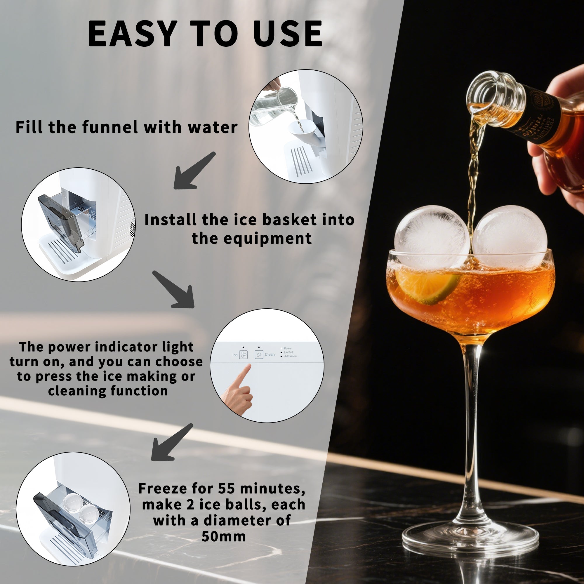 Home/Commercial Ice Maker - Spherical Ice-ITOMA