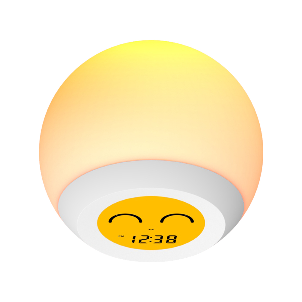 Kids Room Thermometer, Hygrometer and Cute Facial Expressions, Colorful Light Choose, 4 Level Dimmer, Indoor Temperature Monitor, LCD Screen Child Time Display Temperature and Humidity Gauge iTOMA 915