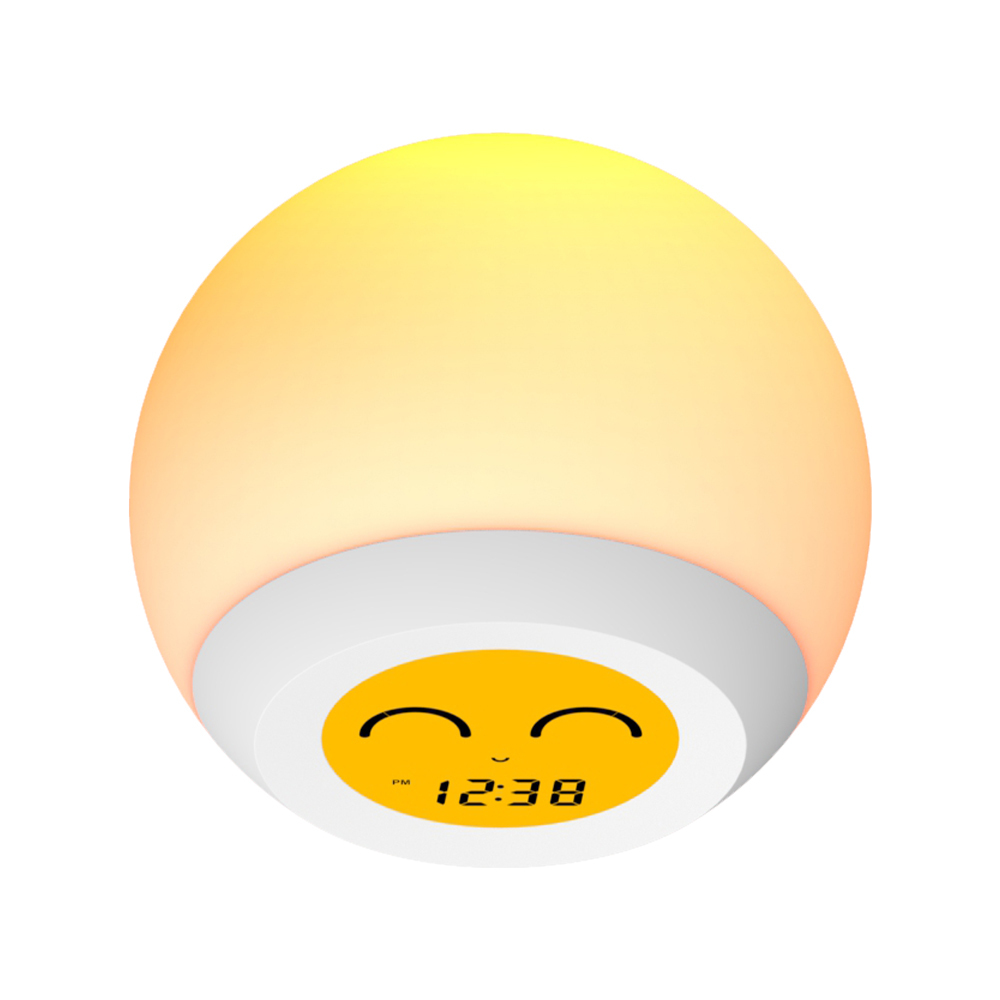 Kids Room Thermometer, Hygrometer and Cute Facial Expressions, Colorful Light Choose, 4 Level Dimmer, Indoor Temperature Monitor, LCD Screen Child Time Display Temperature and Humidity Gauge iTOMA 915