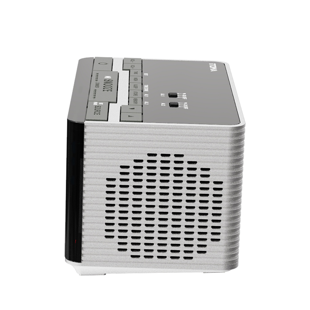 Digital Alarm Clock Radio-Bluetooth Stereo Speakers,FM Radio,Dual Alarm,Snooze,Brightness Dimmer,USB Charging, Alarm Clock for Bedroom Office iTOMA 3501S