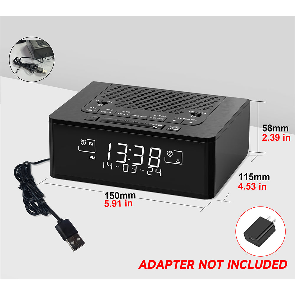 Alarm Clock with DAB & FM Radio Bluetooth-ITOMA