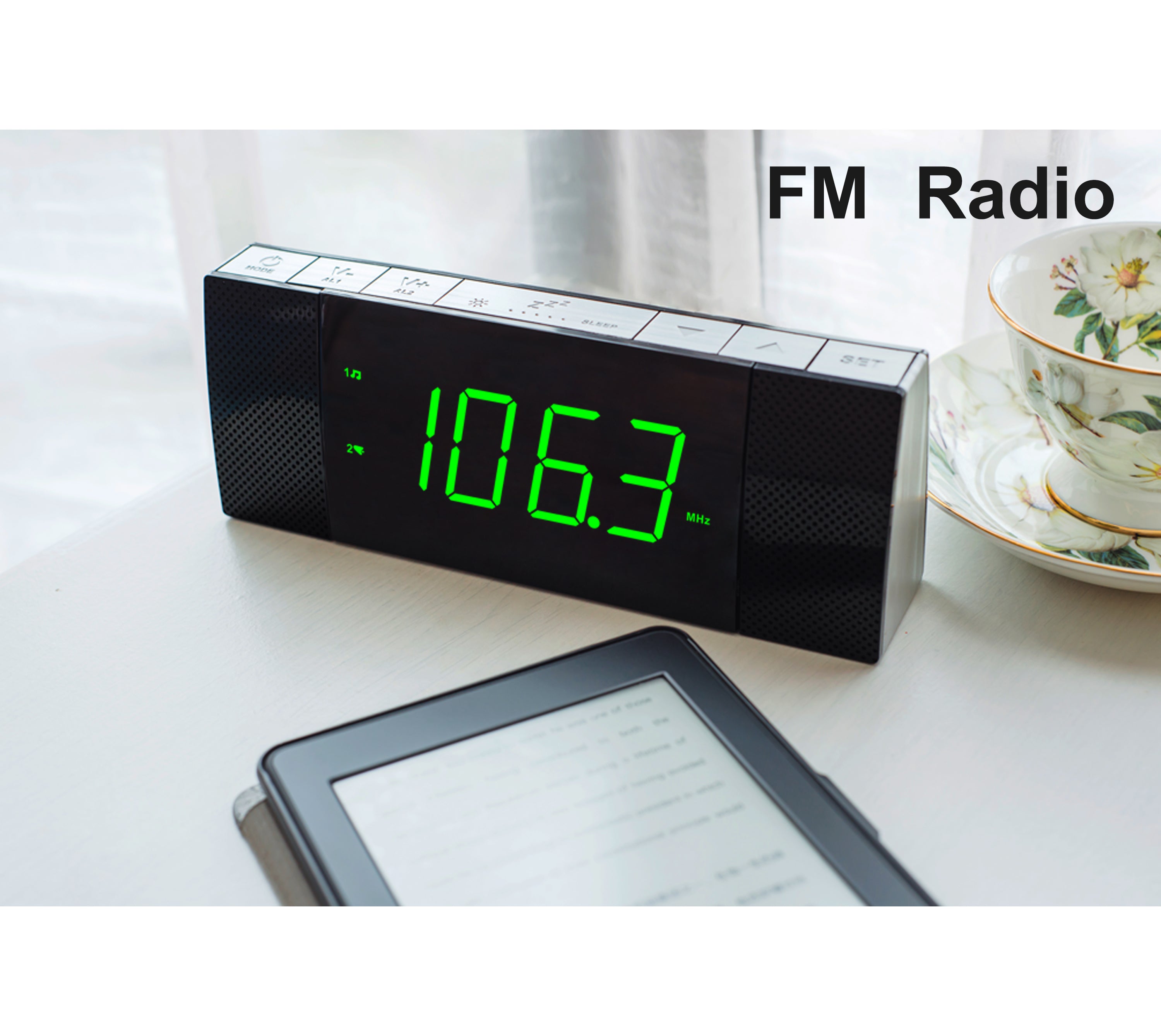 Digital Bedside Alarm Clock Radio with Bluetooth-ITOMA