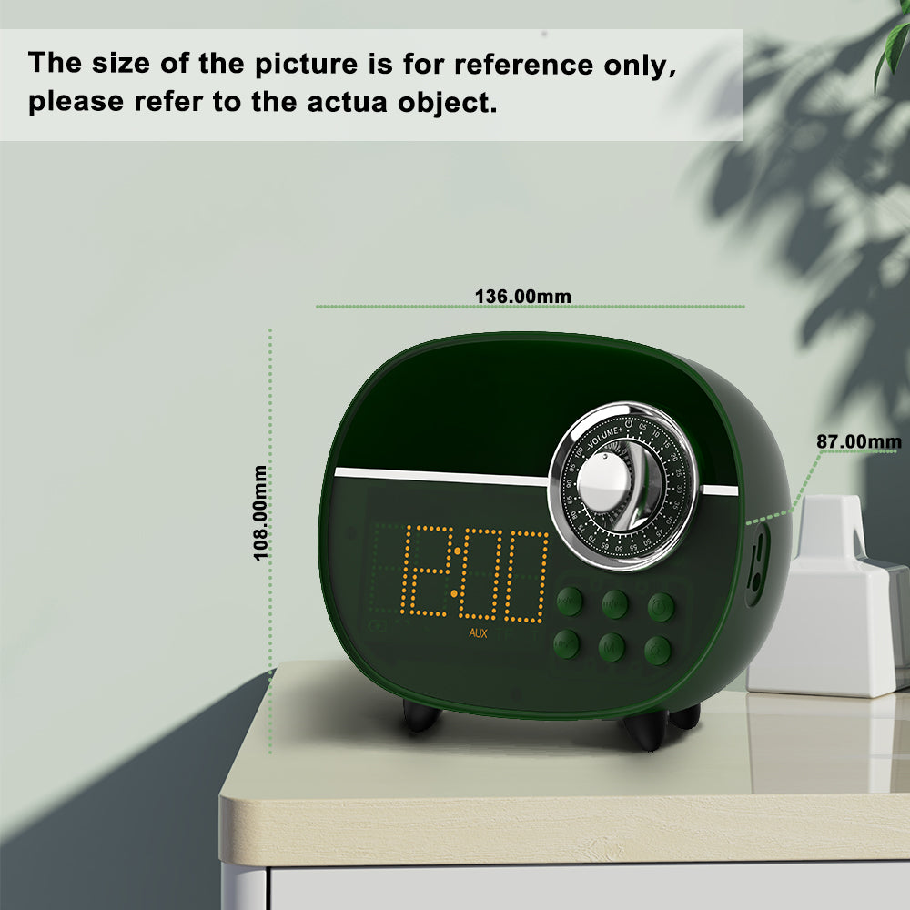 Digital Retro Alarm Clock with Bluetooth,Vintage FM Radio-ITOMA