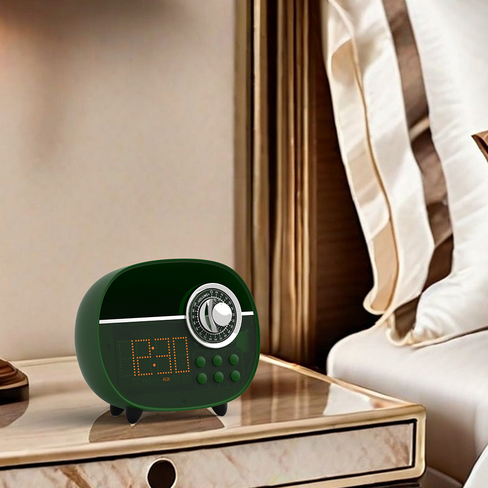 Digital Retro Alarm Clock with Bluetooth,Vintage FM Radio-ITOMA