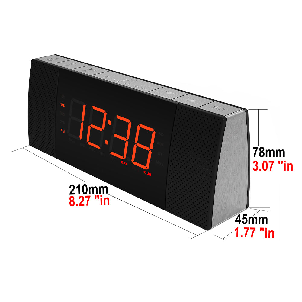 Bedside Alarm Clock Radio and Bluetooth, FM Radio-ITOMA