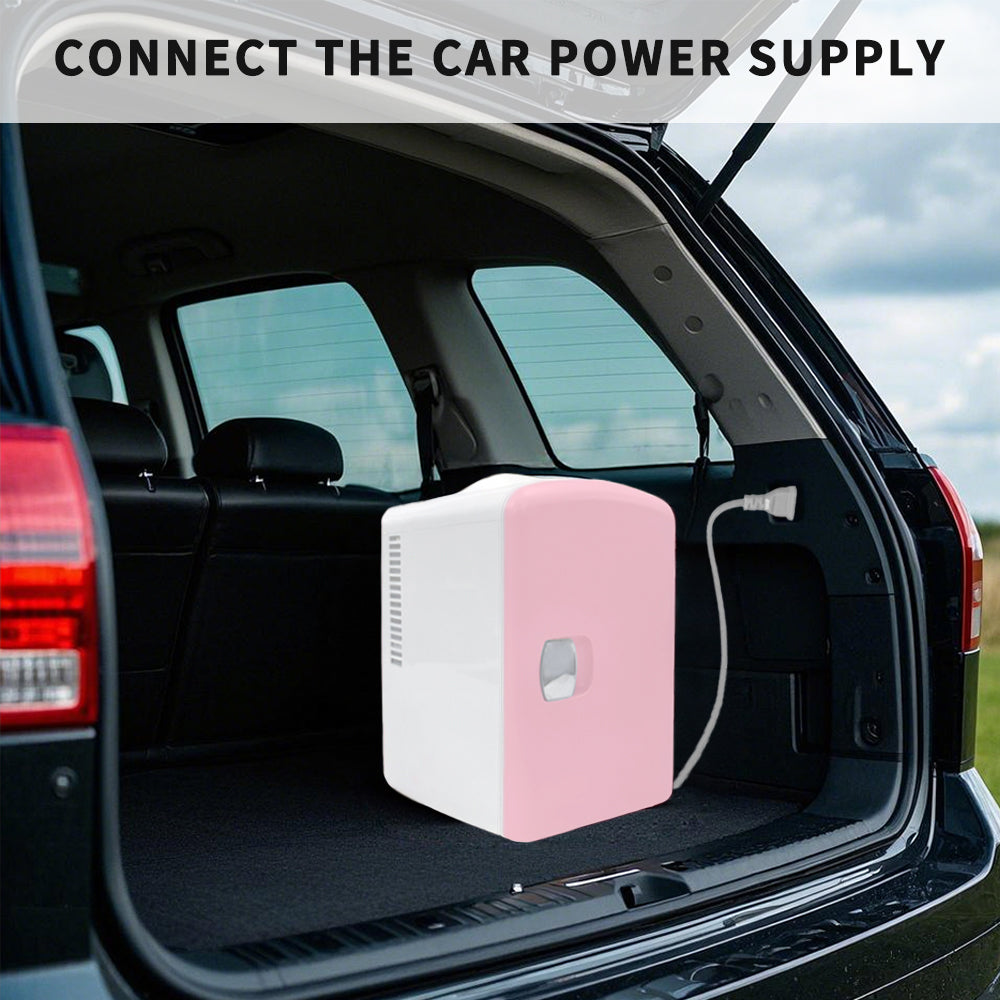 Mini Fridge K4106, 4 Liter/6 Can Portable Cooler and Warmer Personal Refrigerator for Skin Care, Cosmetics, Beverage, Food,100% Freon-Free Eco Friendly for Bedroom, Office, Car, Dorm, Camp...