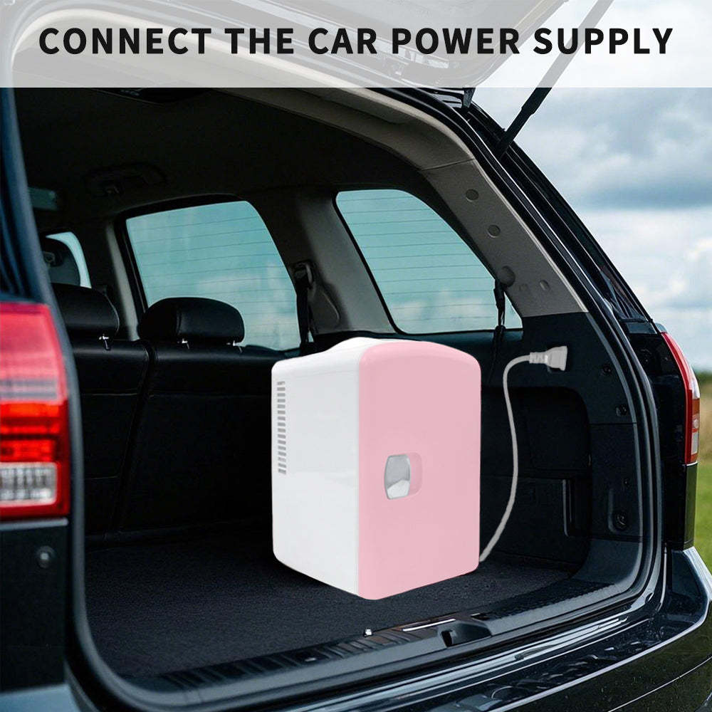 Mini Fridge K4106, 4 Liter/6 Can Portable Cooler and Warmer Personal Refrigerator for Skin Care, Cosmetics, Beverage, Food,100% Freon-Free Eco Friendly for Bedroom, Office, Car, Dorm, Camp...